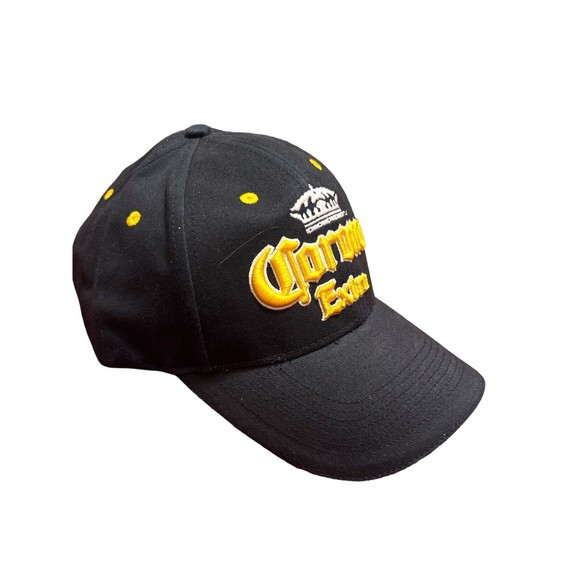 Corona Extra 3D Embroidered Adjustable Hat Baseball Cap Navy Blue Yellow - Picture 3 of 6